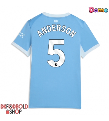 Manchester City Elliot Anderson #5 Hjemmebanetrøje Dame 2026-27 Kort ærmer